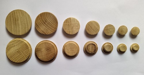 Oak flat caps solid wood - caps,