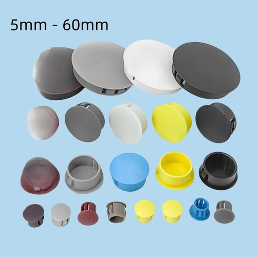 Round hole plugs - round, plastic