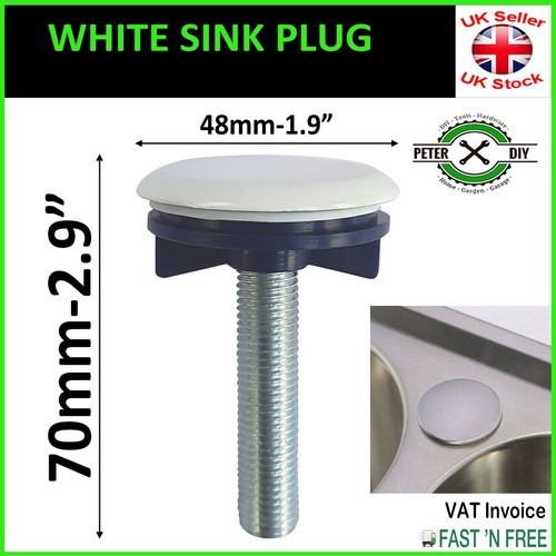 White plug kitchen sink - plug, tap