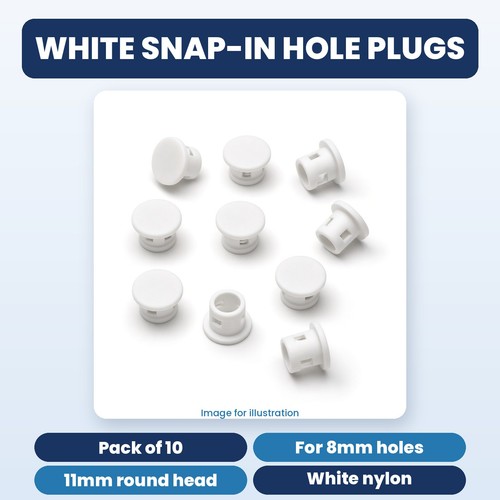 10x white snap screw hole - 10x,