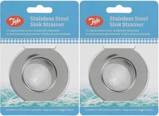 2 X STAINLESS STEEL SINK BATH